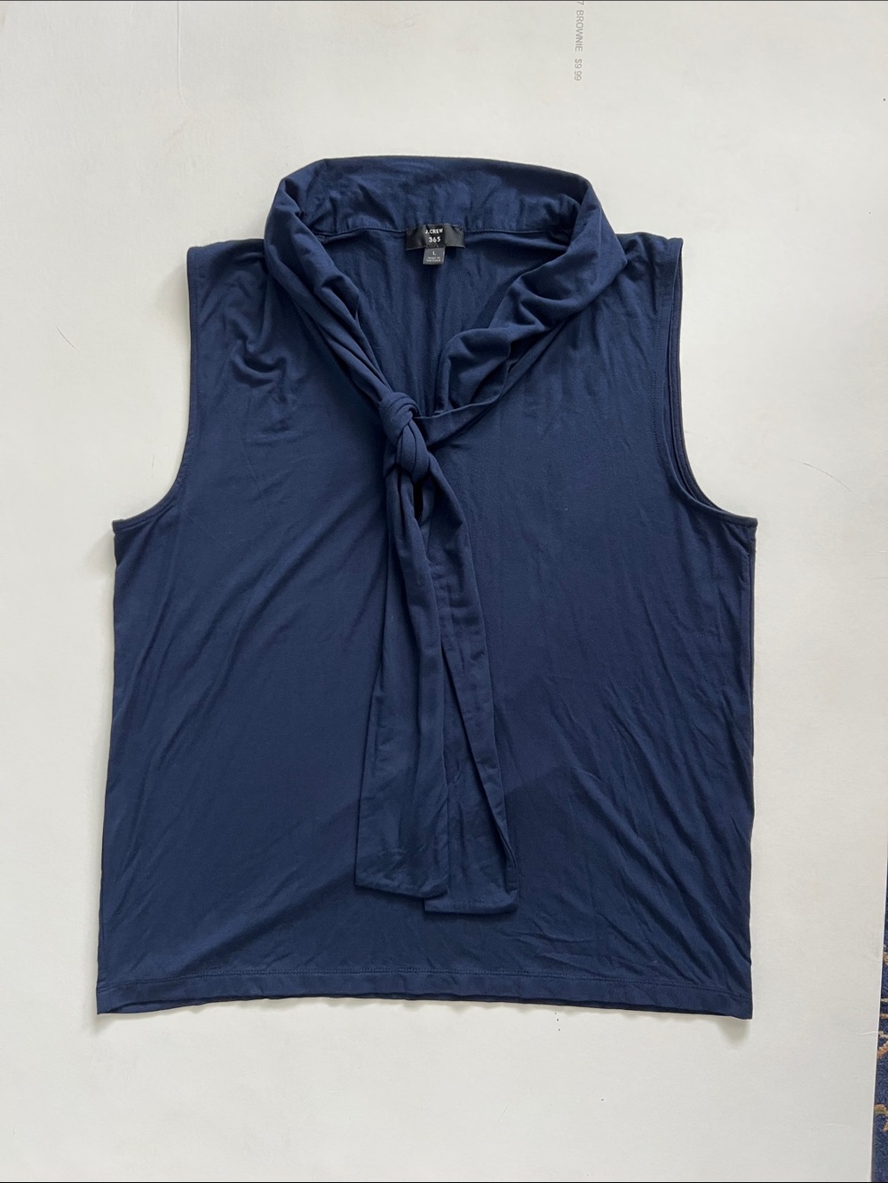 J. Crew Navy Sleeveless Tie-Front Camisole